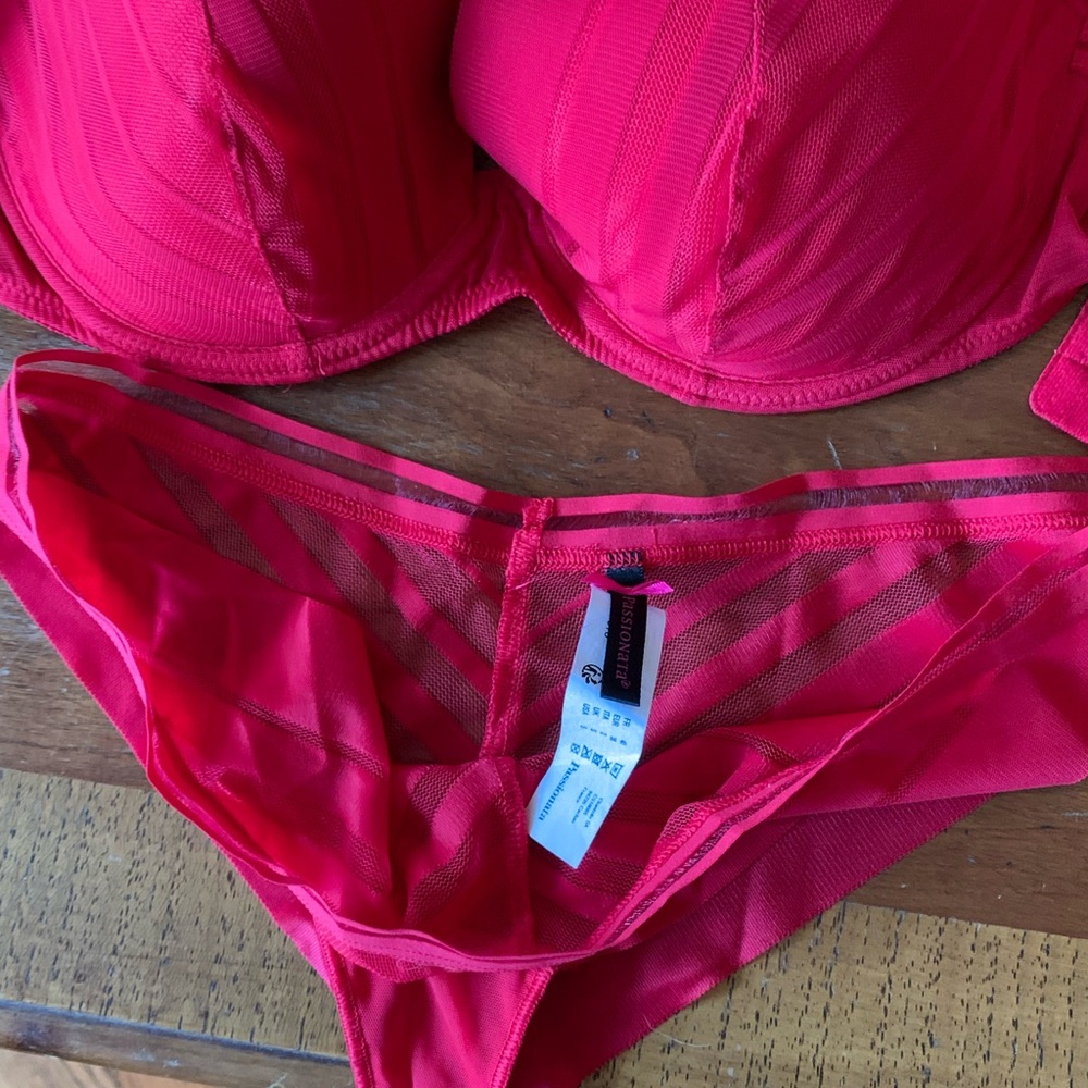 Chantelle Bold Red Bra and Panty Set
